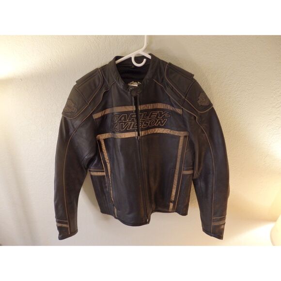 Men's leather HARLEY-DAVIDSON Motorcycle Jacket size Medium